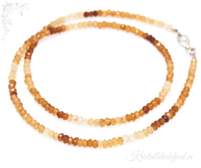 Granaat hessoniit kaelakee hõbekinnitusega