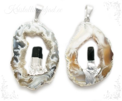 Turmaliin kvarts geoodis ripats