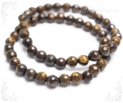 Bronsiit käevõru fassetitud kividega