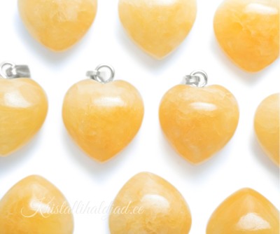 Kollane kaltsiit ripats süda mahuline