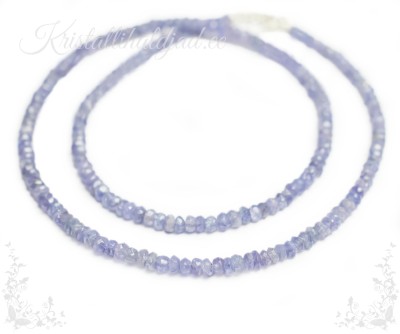 Tansaniit kaelakee hõbekinnitusega