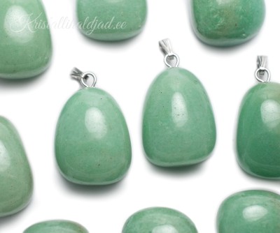 Aventuriin roheline ripats tilk kinnitusega