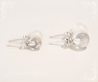 Mäekristall hõbekõrvarõngad