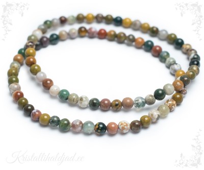 Ookeanjaspis käevõru ümarate kividega