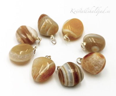 Ahhaat kollane ripats lihvitud tilk