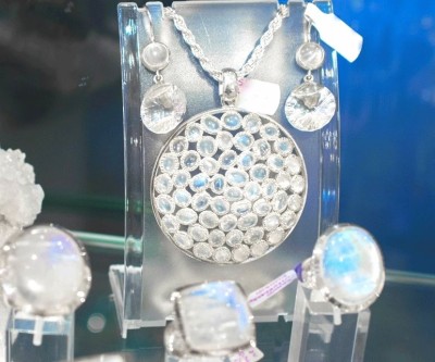 Sinine kuukivi hõberipats Sri Lankalt