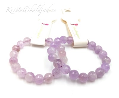 Lavendel kvarts käevõru ümarate kividega