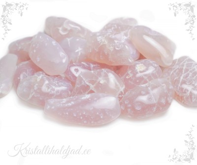 Kaltsedon roosa lihvitud