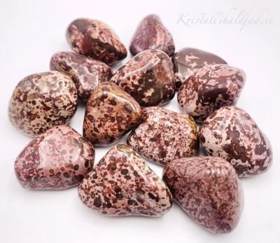 Leopardinaha jaspis punane lihvitud