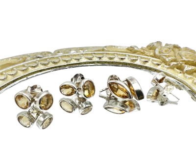 Tsitriin hõbekõrvarõngad Sri Lankalt 2