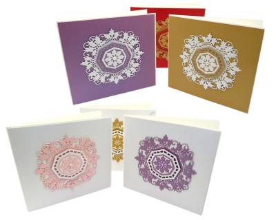 Käsitöö-kaardid ornamentidega 14x14 cm