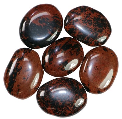 Mahagon obsidiaan lapik kivi