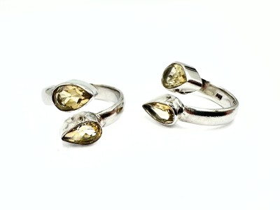 Tsitriin hõbesõrmus Indiast