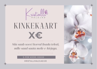 Kristallihaldjate kinkekaart