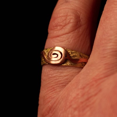 Sõrmus Mõttekäik. Ehtekunstnik Uku Nurk vasest ehted