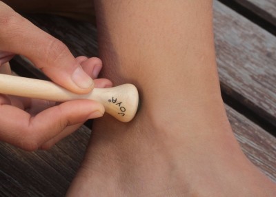 Yoja massaažipulk kristallkuuliga