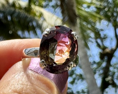 Ametriin hõbesõrmus Queen, Sri Lankalt