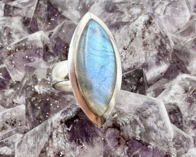 Labradoriit hõbesõrmus Silm Sri Lankalt